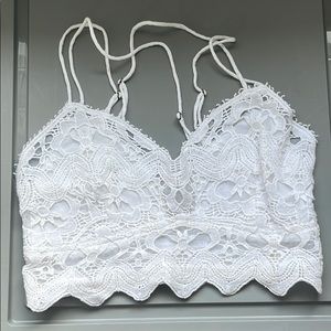 Free People - White lace top